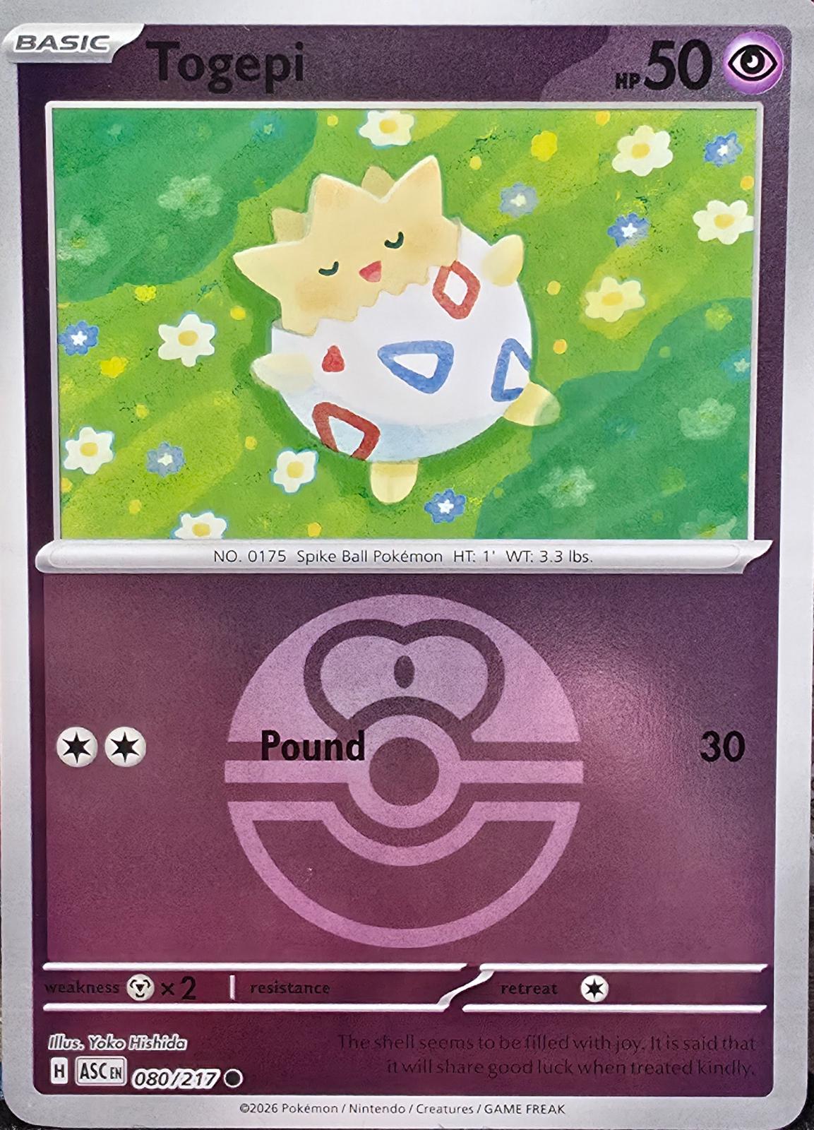 Ascended Heroes Togepi [Ball] Pokémon card